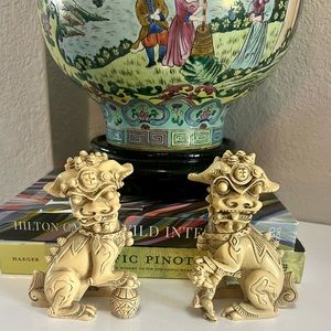 Vintage Resin Foo Dogs, MCM